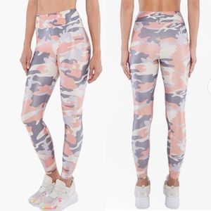 Koral Lustrous High Rise Leggings: Rose Quartz Camo Print